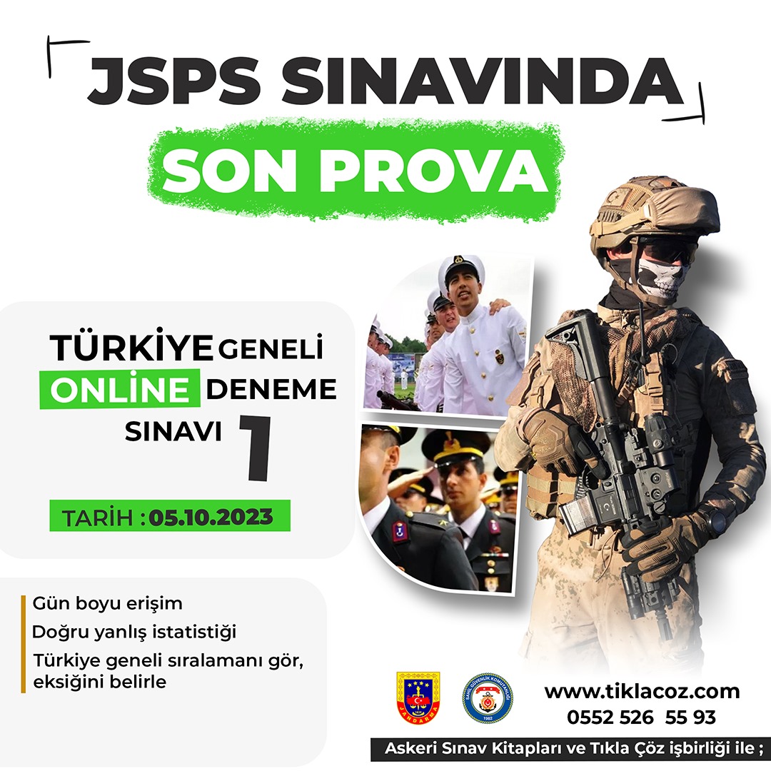 JSPS SON PROVA TÜRKİYE GENELİ DENEME SINAVI - 1
